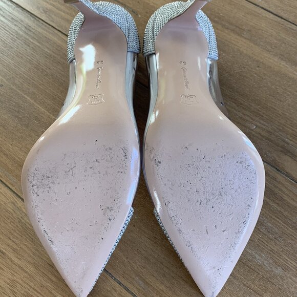 Gianvito Rossi 105 Plexi & Embellished Suede Pumps - Picture 8 of 11